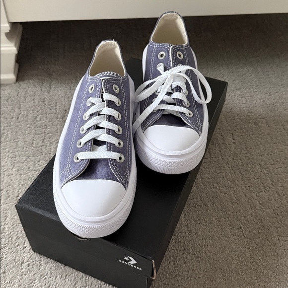 New! Converse Chuck Taylor All Star Move Platform Sneakers - Lavender Ash/ White - Picture 3 of 7